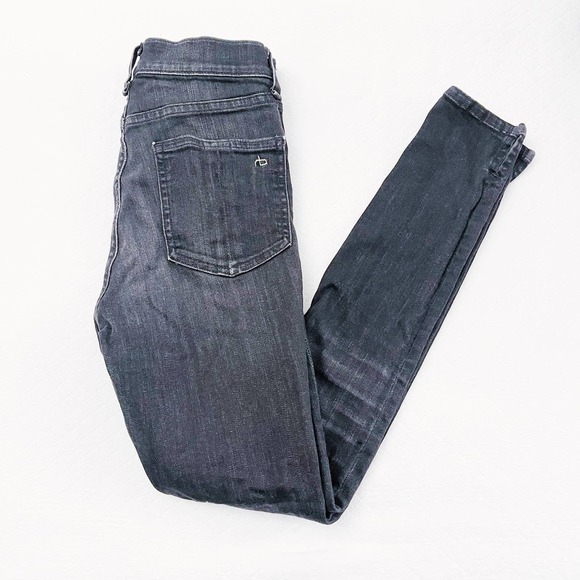 Rag & Bone High Rise Ankle Skinny Denim Jeans SZ24 - Picture 3 of 9